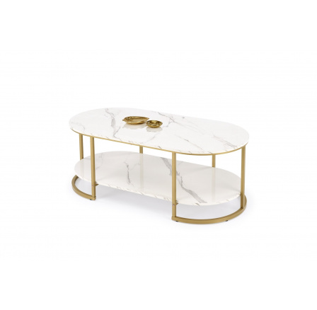 KALUA stolek bílý mramor / zlatý (1p=1ks)