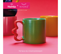 Hrnek BOJA zelený s červeným uchem 0.45 l 708152