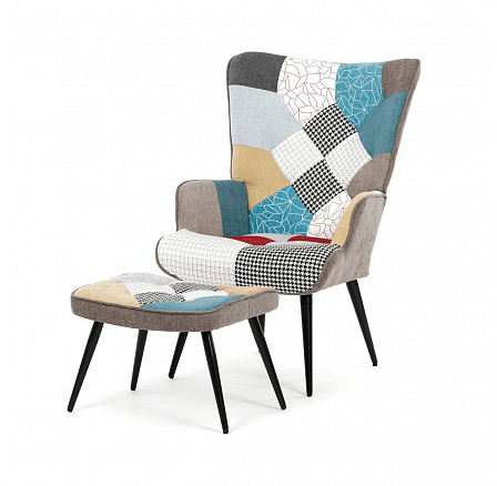 Relaxační křeslo, vícebarevná, látka, AK-303 PW2