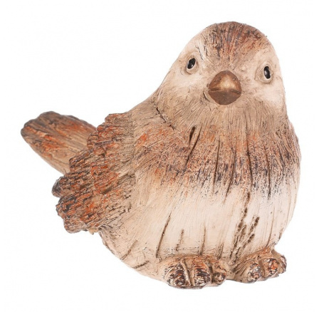 Ptáček - polyresinová figurka, vel. S, béžovo-hnědý Ptáček - polyresinová figurka, vel. S, béžovo-hnědý