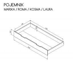 Prosím, pošlete text, který chcete přeložit. do postele ROMA/MARIKA/KOSMA/LAURA/GAJA/INKA/ZUZA - Barva korpusu: borovice na bílou
