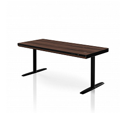 Elektrický výškově nastavitelný stůl sit-stand se zásuvkou a bezdrátovou nabíječkou Qi černý/ořech, 1600 mm: ELLIS