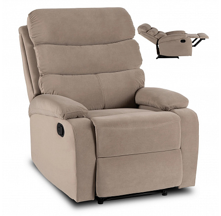 Rozkládací křeslo KOBE Béžový Sametový