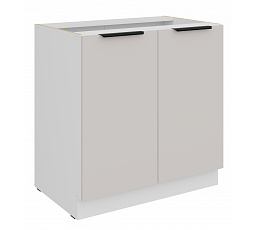 Dolní skříňka COMBO - 80 D 2F BB, Bílá/Kašmír