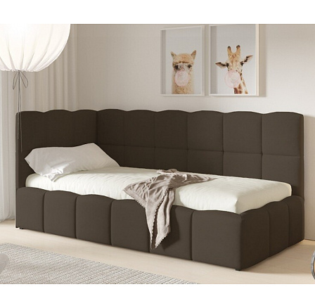 Postel TUNIS 200 x 120, vysoký bok, Velutto 6, Levá