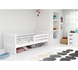 Dětská postel RICO 80x190 cm, bez matrace, Bílá/Bílá