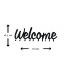 Nástěnný věšák Welcome černý