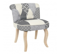 Židle Eleonora šedý patchwork