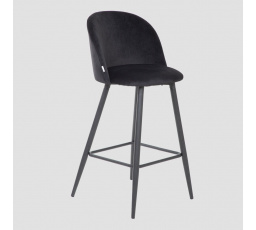 Hocker INU REDUCIDO velur černý 43x48x89 cm 708749