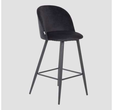 Hocker INU REDUCIDO velur černý 43x48x89 cm 708749