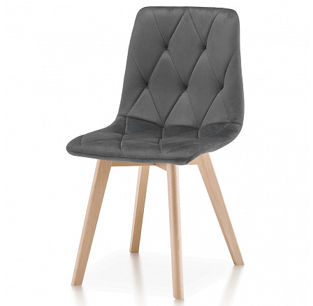 Jídelní židle, šedá, sametová látka, CT-V4081 GREY4 Jídelní židle, šedá, sametová látka, CT-V4081 GREY4