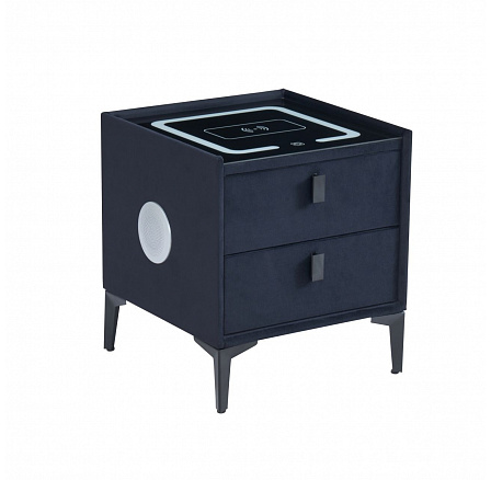 PŘEDPRODEJ -15 % do 22.10! Noční stolek SMART - černý velvet Riviera 100 SN11-FX