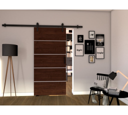 Posuvné dveře LOFT - B100, Wenge/Černá