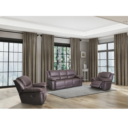 Kožená sedací souprava Colin 3+1+1 chocolate