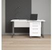 Psací stůl OFFICE 80400/35, Bílá/Silver grey