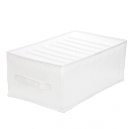 Organizér do skříně DELANEY s přepážkami bílý 42x25x16 cm 889252