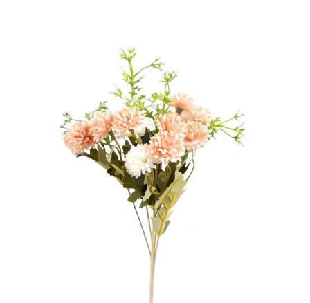 Umělá větev VERBEN s růžovými květy 35 cm 740411