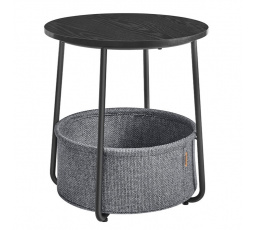 Odkládací stolek 45x45x50cm, mdf, černá, AKF-E1023 BK