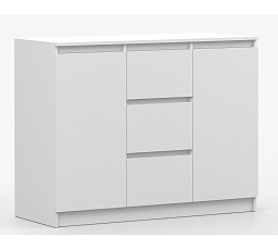 Komoda SOLO - 2D3S, Bílý Mat