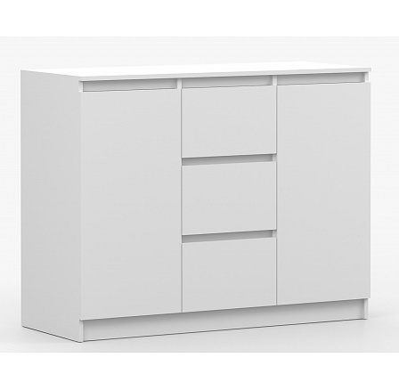 Komoda SOLO - 2D3S, Bílý Mat