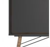 Tv komoda RAIN 2d2s, černý mat/Ořech