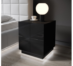 Noční stolek REJA, lesklá černá