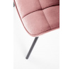 Jídelní židle K332 VELVET, Růžový Bluvel 52/Černá