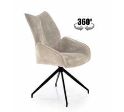 Jídelní otočná židle K553, Béžová/Černá