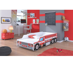 Postel s matrací FIRE TRUCK 160x80