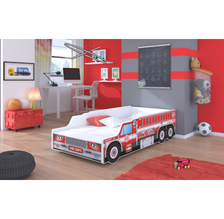 Postel s matrací FIRE TRUCK 160x80