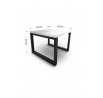 Konferenční stolek MOARTI 60x60 Black Shine+Black Mat