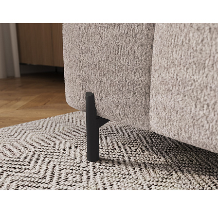 Ferivo quilted pouffe on legs, beige bouclé Royal 04 137x37 Ferivo quilted pouffe on legs, beige bouclé Royal 04 137x37