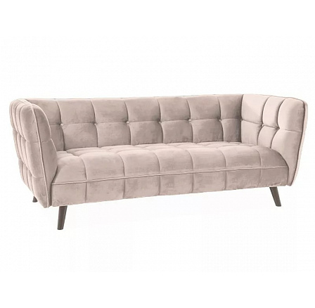 Pohovka CASTELLO 3 Velvet, béžový Bluvel 28/wenge Pohovka CASTELLO 3 Velvet, béžový Bluvel 28/wenge