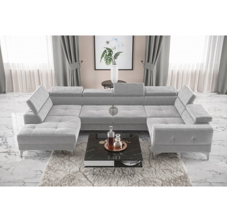 Rohová sedací souprava TOSCANIA MAX I 170x350x185 cm - šedá , pravá Rohová sedací souprava TOSCANIA MAX I 170x350x185 cm - šedá , pravá