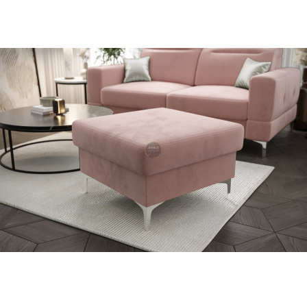 Taburet čalouněný MALIBU 70 x 70 cm - Odtíny Růžové Taburet čalouněný MALIBU 70 x 70 cm - Odtíny Růžové