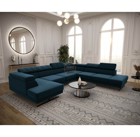 Rohová sedací souprava EMPORIO MAX II 300X350X180 - modrá , pravá Rohová sedací souprava EMPORIO MAX II 300X350X180 - modrá , pravá