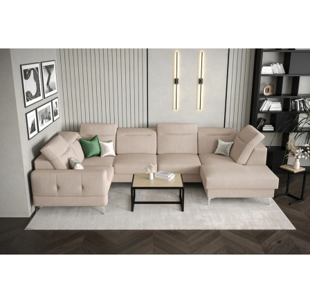 Rohová sedací souprava MALIBU MAX II 180x350x182 cm - béžová, Levá strana Rohová sedací souprava MALIBU MAX II 180x350x182 cm - béžová, Levá strana