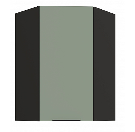 Horní rohová skříňka ARIA - 60x60 GN-90 1F (45°), Černá/Aquamarine Horní rohová skříňka ARIA - 60x60 GN-90 1F (45°), Černá/Aquamarine