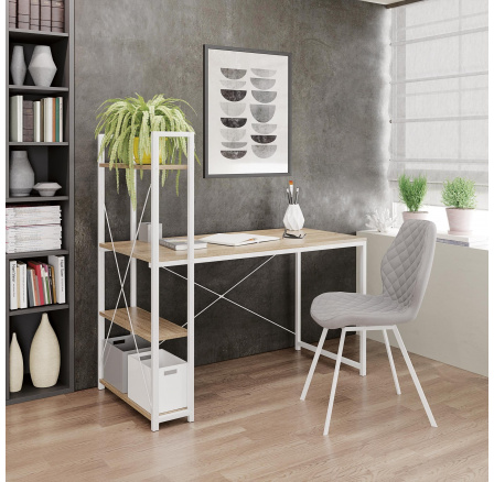 Psací stůl NARVIK B1, bílý/dub sonoma Psací stůl NARVIK B1, bílý/dub sonoma