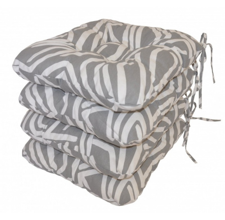 Sedák UNI látka šedobílá mozaika set 4 kusy Sedák UNI látka šedobílá mozaika set 4 kusy