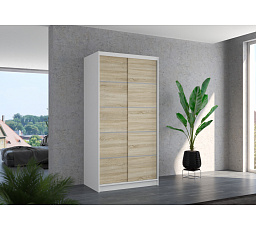 Posuvná skříň RIVA 100 Bílá+Sonoma