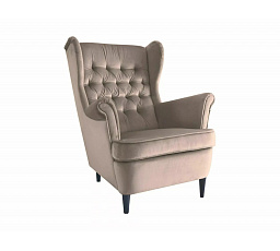 Křeslo HARRY VELVET, Béžový Bluvel 40/Wenge