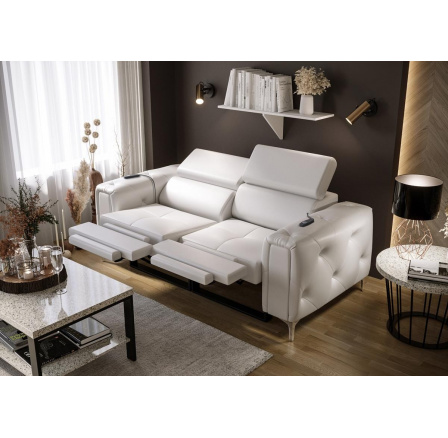 Sofa ORION II , relax 190 cm přírodní kůže - bílá kůže Sofa ORION II , relax 190 cm přírodní kůže - bílá kůže