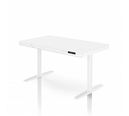 Elektrický výškově nastavitelný stůl sit-stand se zásuvkou a bezdrátovou nabíječkou Qi, bílý, 1200 mm: ELLIS