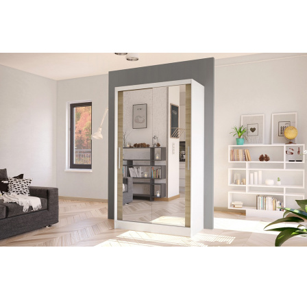 Skříň Kosta VII 100 - bílá/dub sonoma