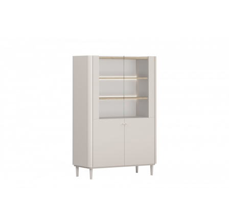 ELIVO VITRÍNA 100 2D - kašmír / olejovaný dub / nohy kašmír