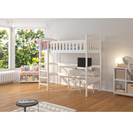 Patrová postel s mezipatrem MIAGO 200x90 Bílá