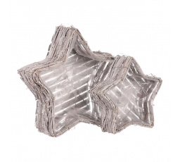 Obal proutěný ve tvaru hvězdy - réva bělená, cena za sadu 2 ks