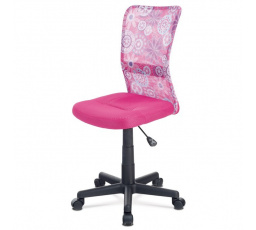 Dětská židle, výškově nastavitelná, růžová síťovina, KA-2325 PINK