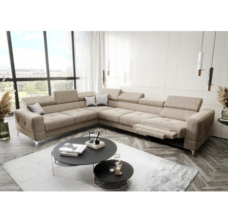 Rohová sedací souprava TOSCANIA MAX , relax 320×250 - levá, béžová